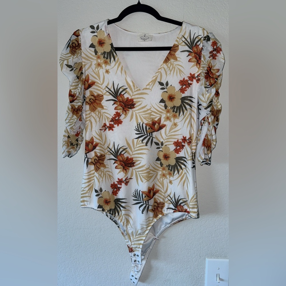 Floral V-Neck Women's Top